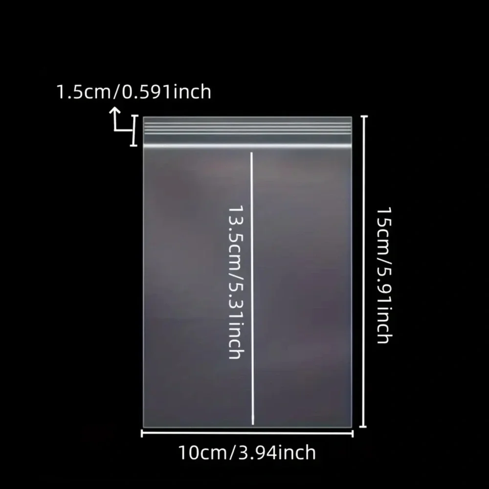 20 Clear Plastic Zip Closure Bags 4x6”
